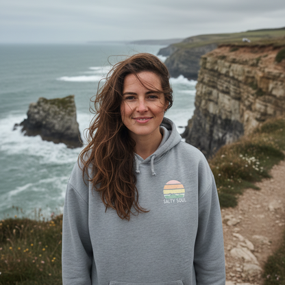 Athletic Grey Printed Hoody Front
