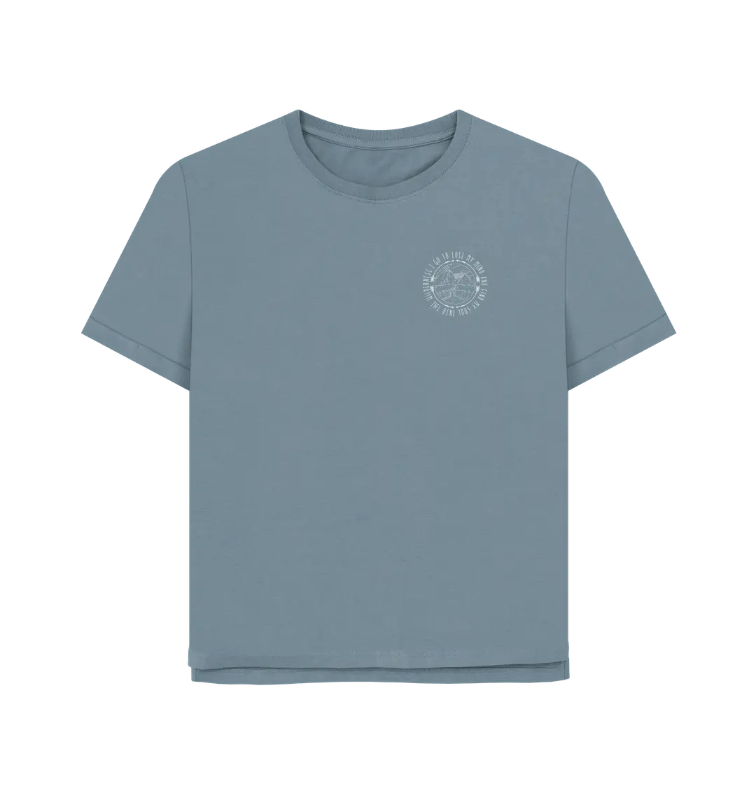 Stone Blue Printed T-shirt