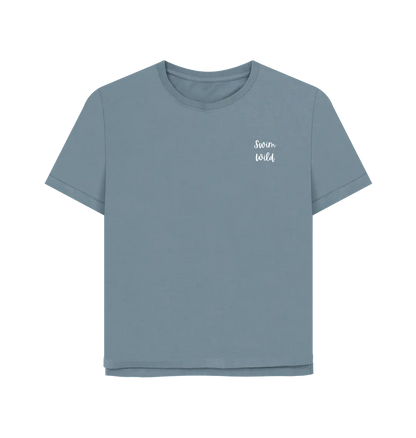 Stone Blue Printed T-shirt