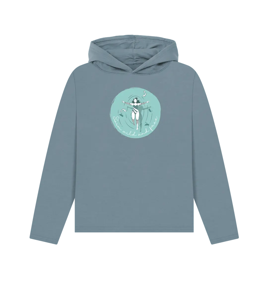 Stone Blue Printed Hoody