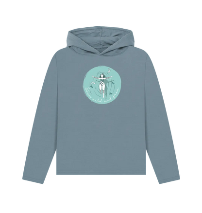 Stone Blue Printed Hoody