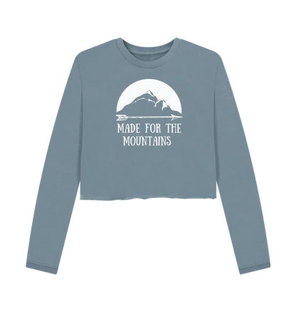 Stone Blue Printed Boxy Jumpers