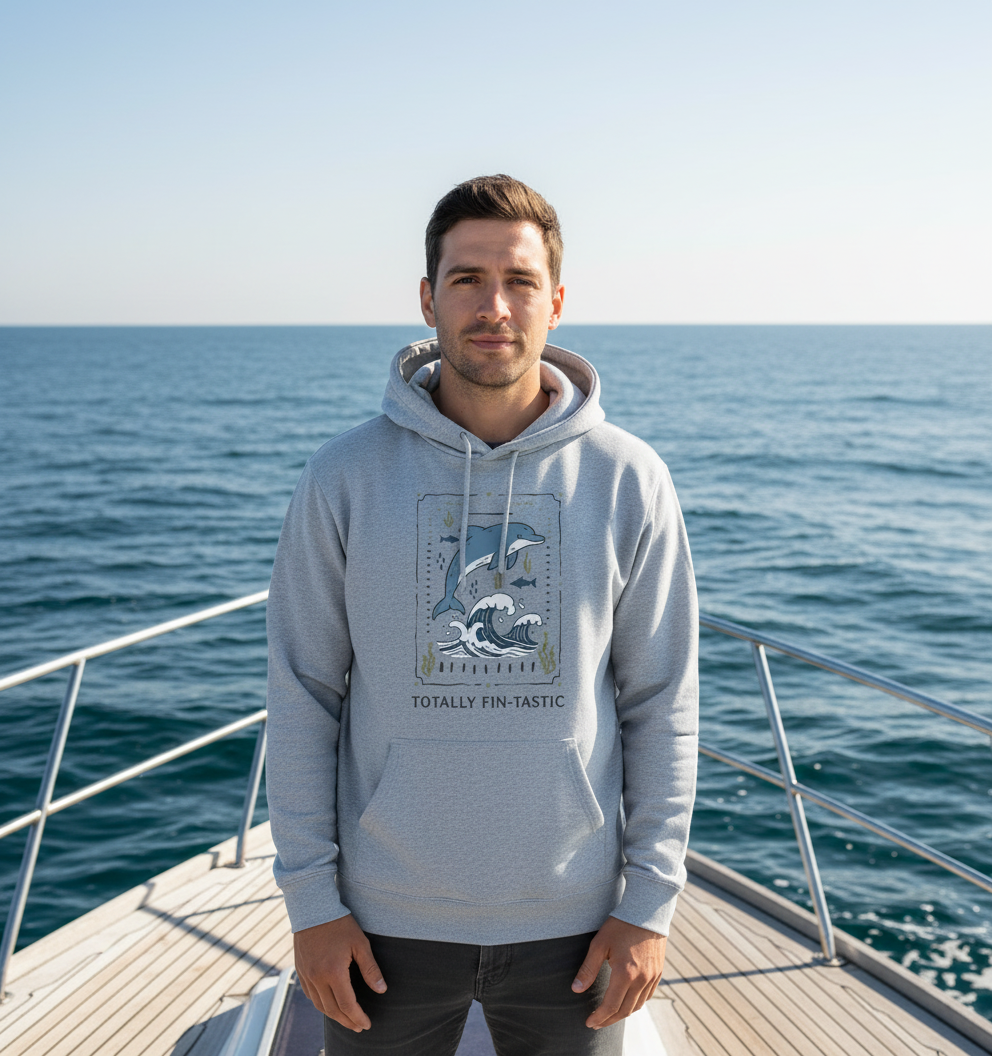 Light Heather Printed Hoody Front