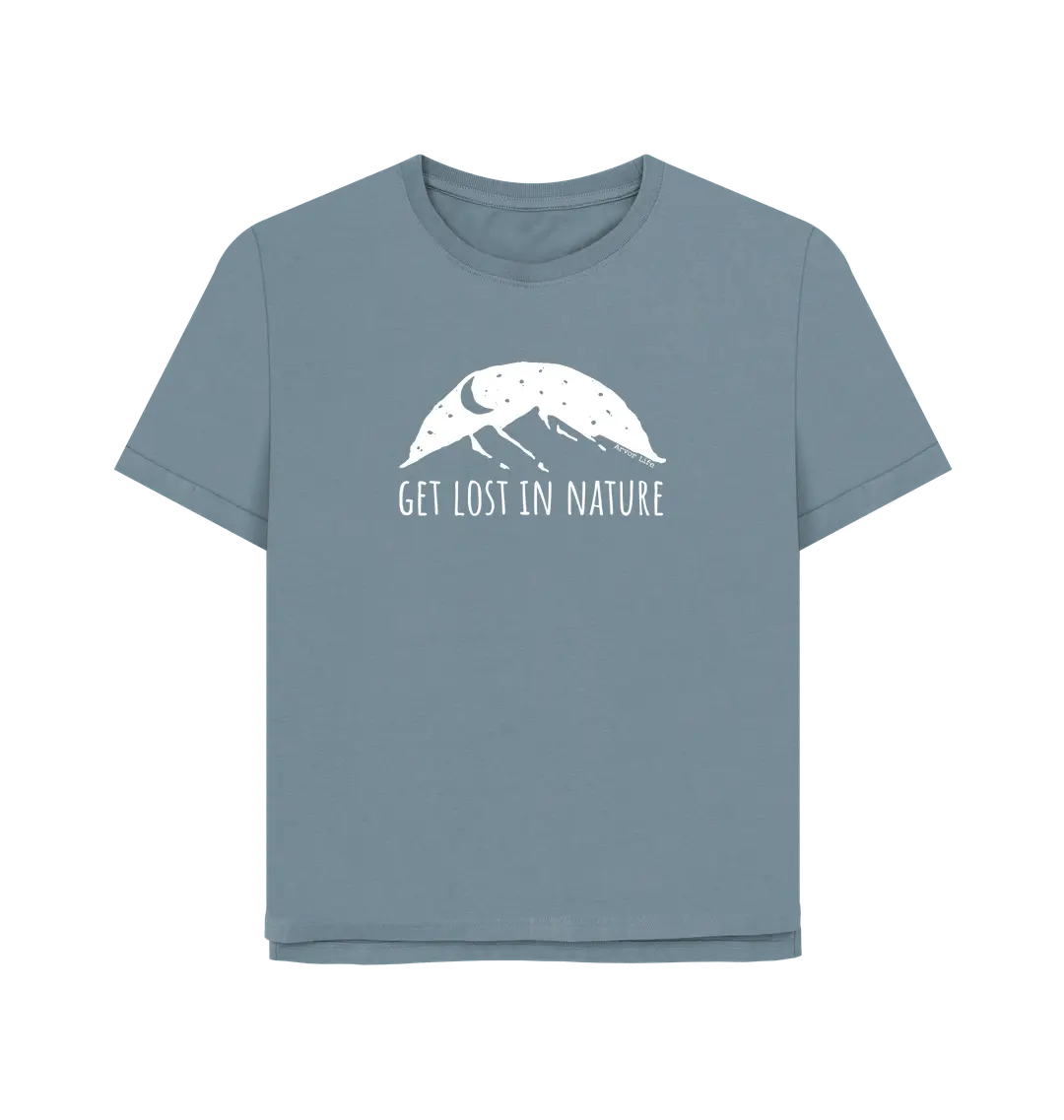 Stone Blue Printed T-shirt