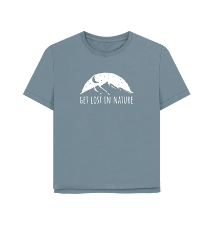 Stone Blue Printed T-shirt