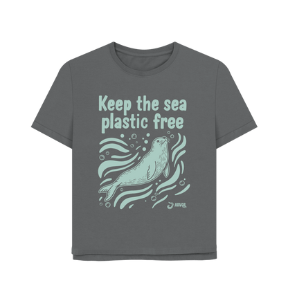 Slate Grey Printed T-shirt Front