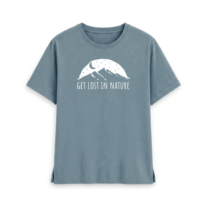 Stone Blue Printed T-shirt Front