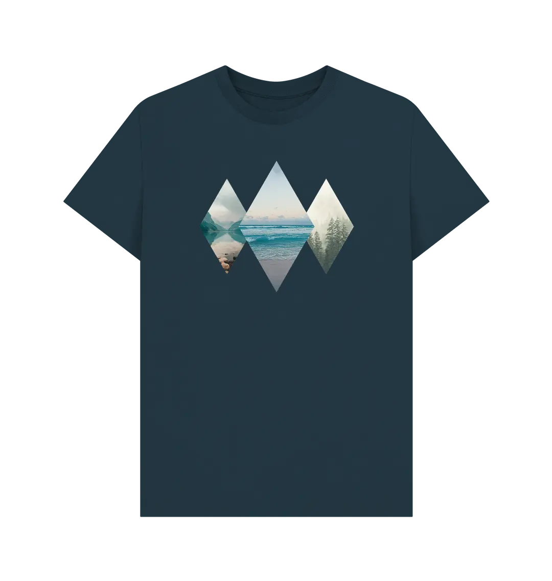 Denim Blue Printed T-shirt