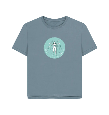 Stone Blue Printed T-shirt
