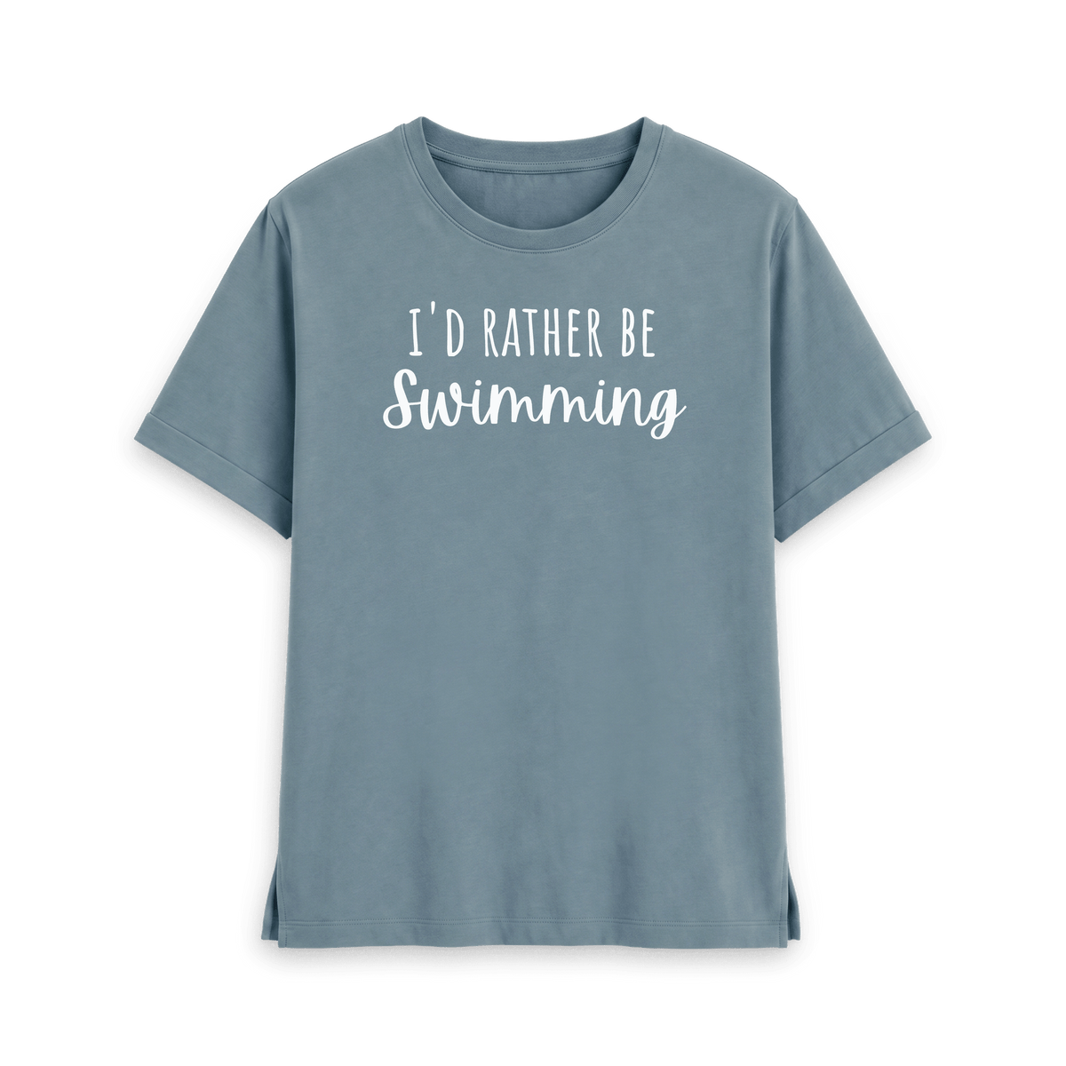 Stone Blue Printed T-shirt Front