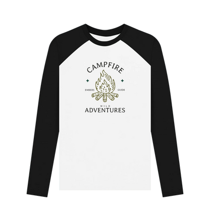 Black-White Printed Baseball T-shirt Front