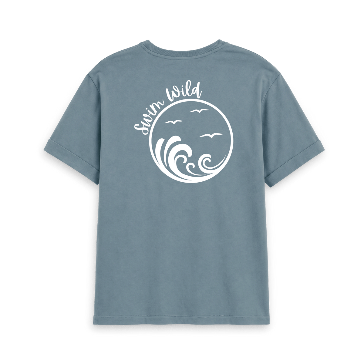 Stone Blue Printed T-shirt Back
