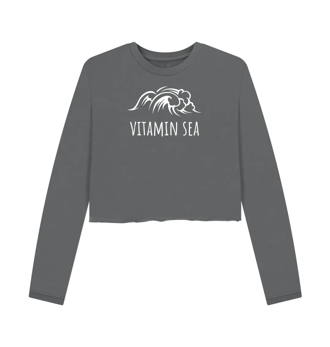 Slate Grey Printed Boxy Jumpers