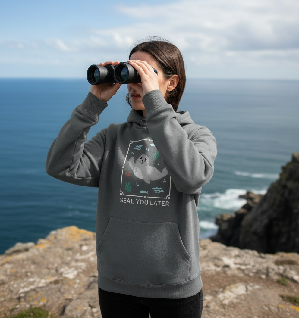 Slate Grey Printed Hoody Front