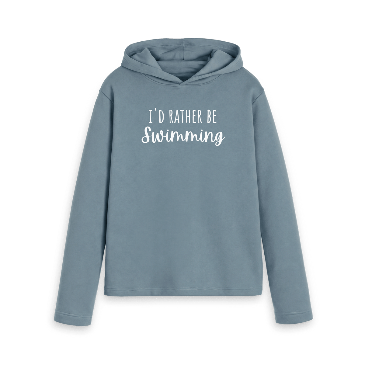 Stone Blue Printed Hoody Front