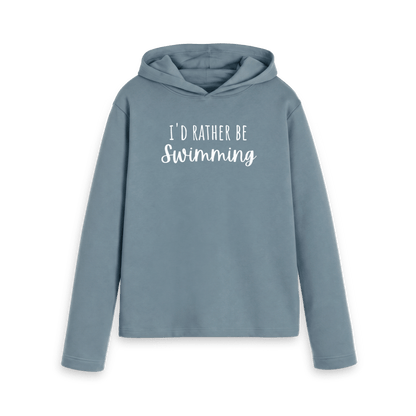 Stone Blue Printed Hoody Front