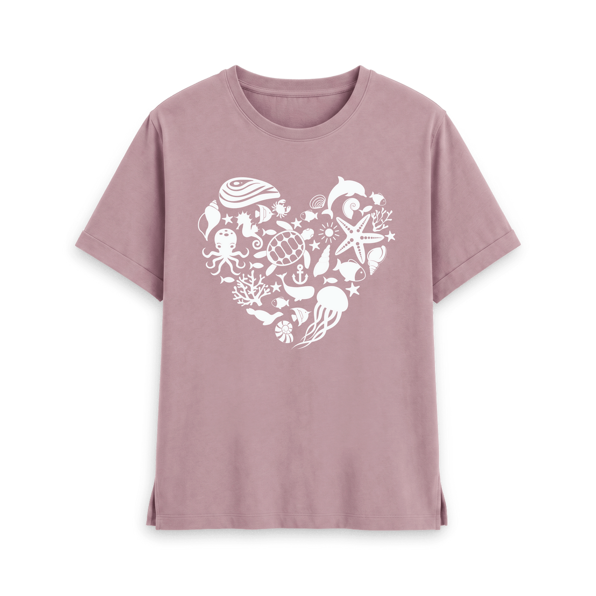 Mauve Printed T-shirt Front