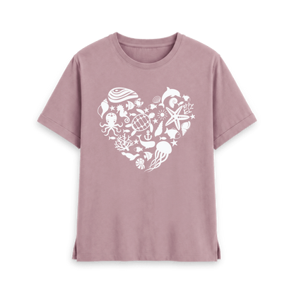 Mauve Printed T-shirt Front