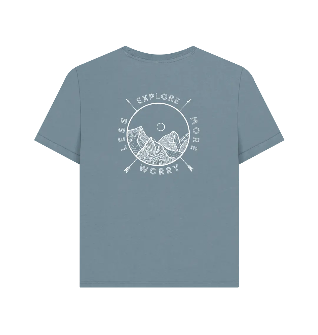 Stone Blue Printed T-shirt