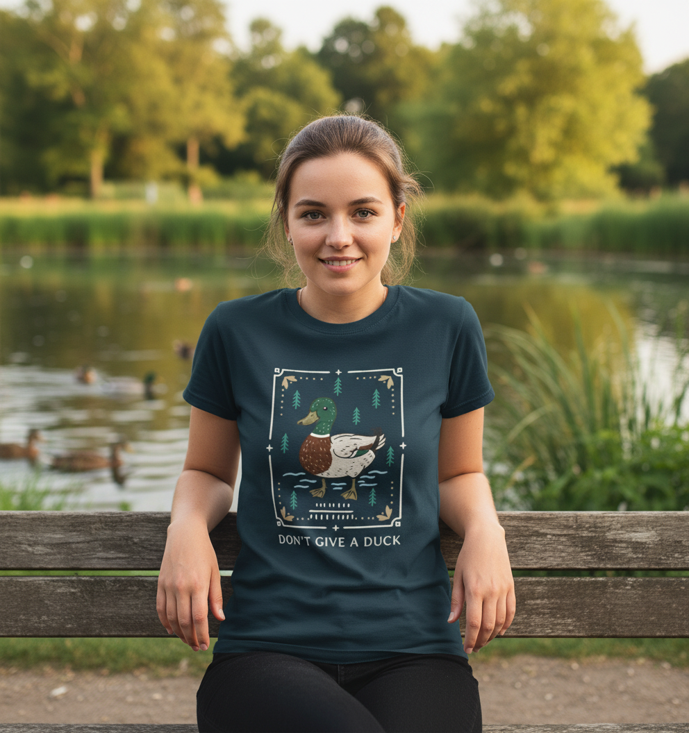 Denim Blue Printed T-shirt Front
