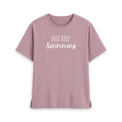 Mauve Printed T-shirt Front
