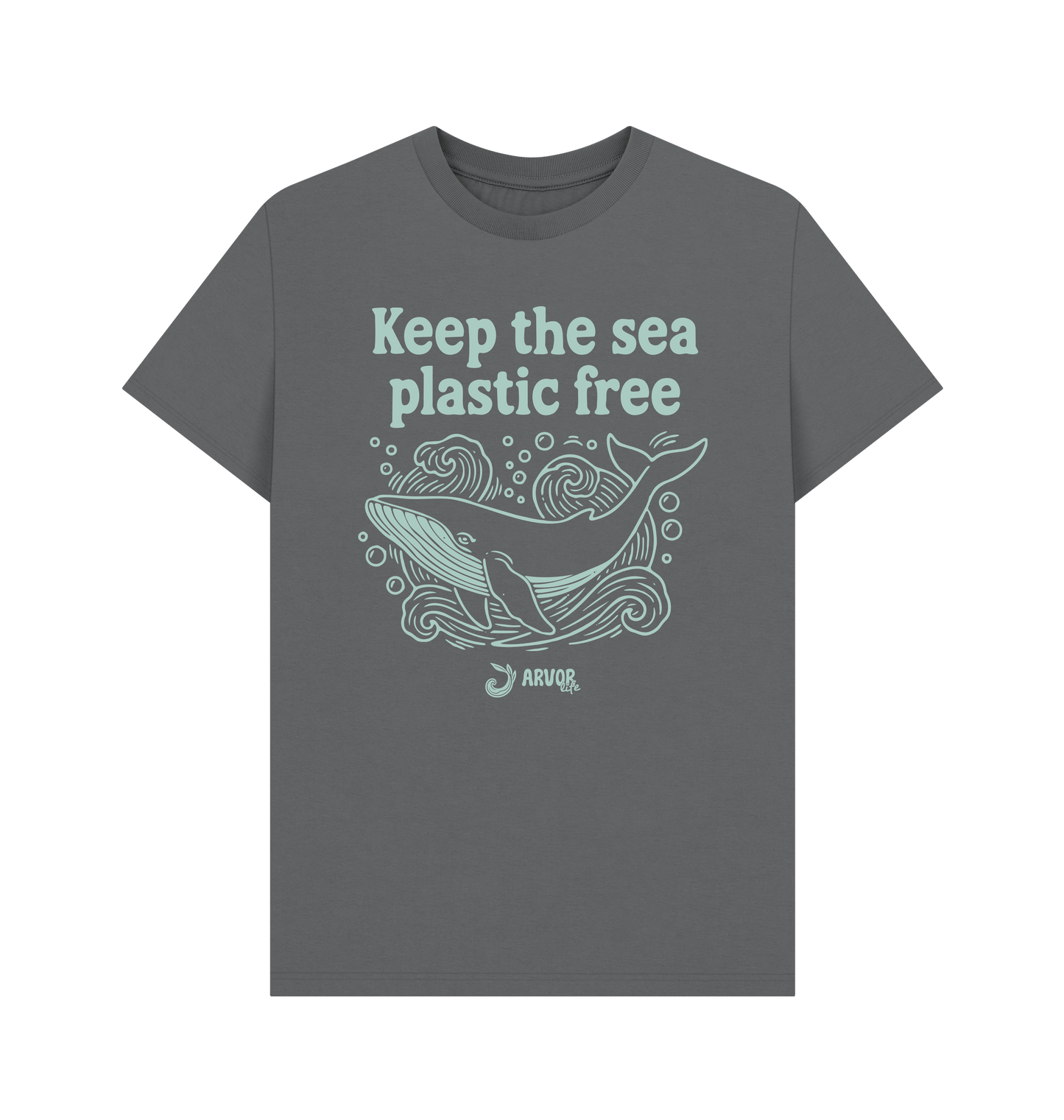 Slate Grey Printed T-shirt Front