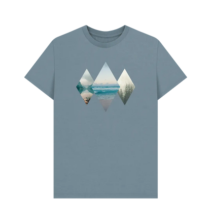 Stone Blue Printed T-shirt