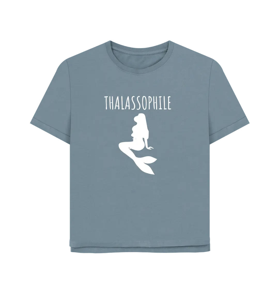 Stone Blue Printed T-shirt