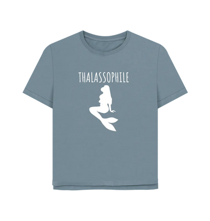 Stone Blue Printed T-shirt