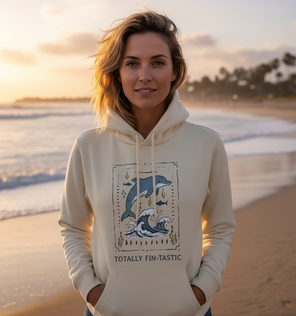 Oat Printed Hoody Front