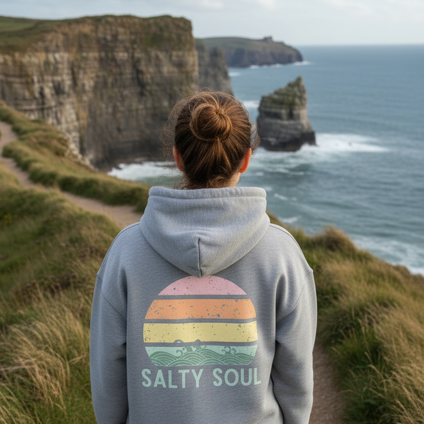 Athletic Grey Printed Hoody Back