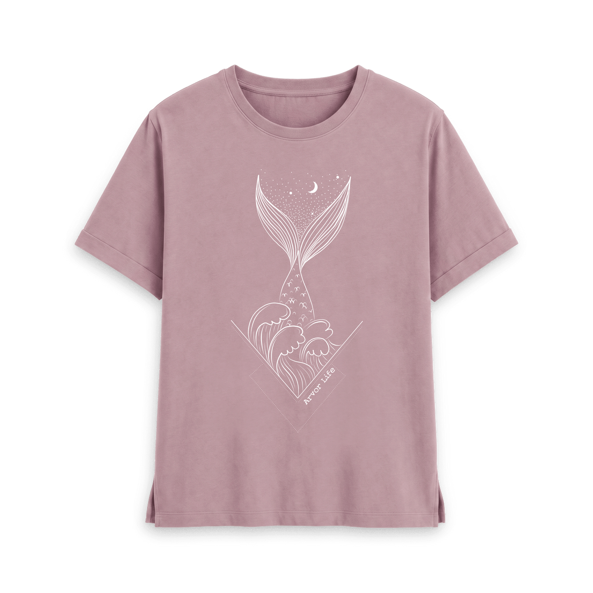 Mauve Printed T-shirt Front