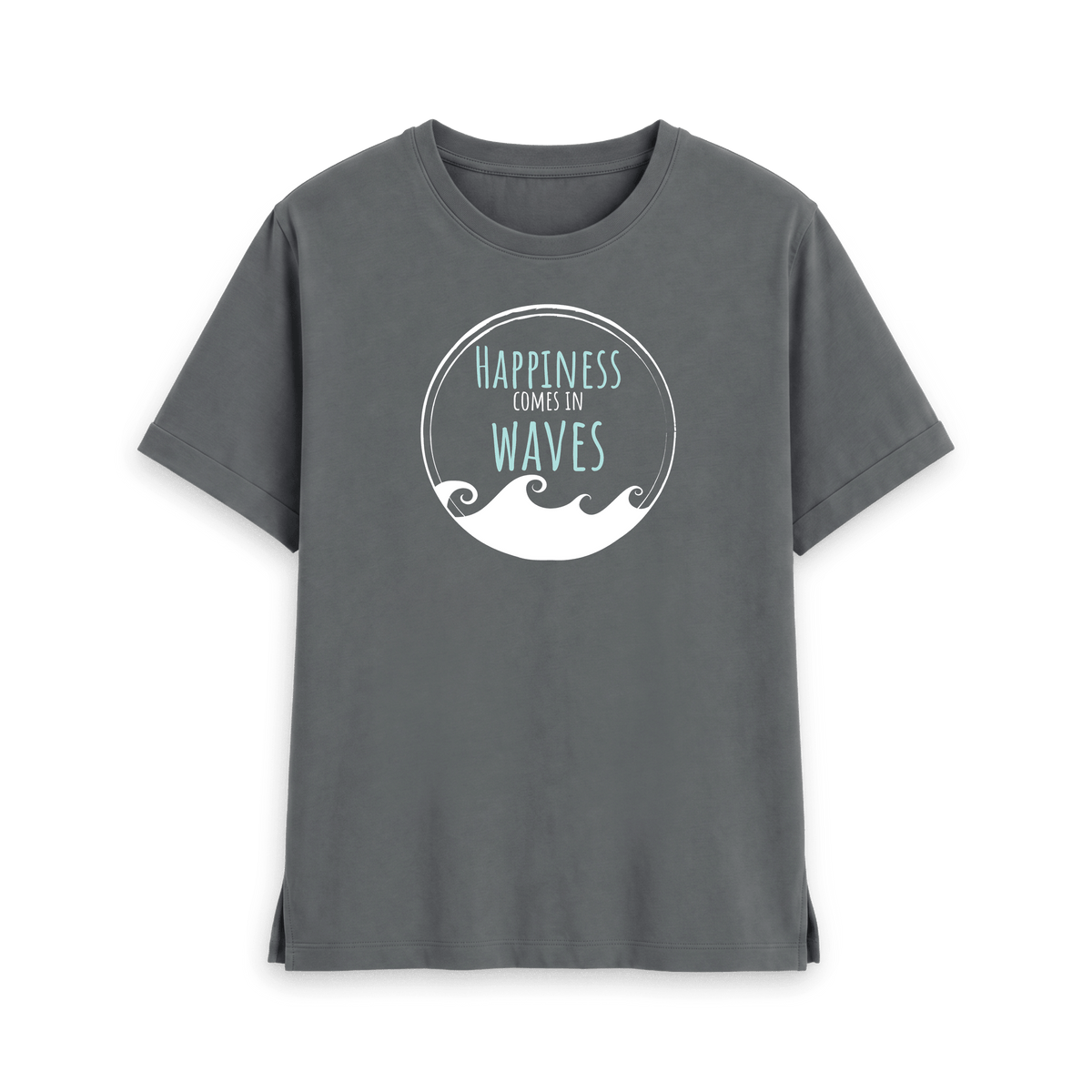 Slate Grey Printed T-shirt Front