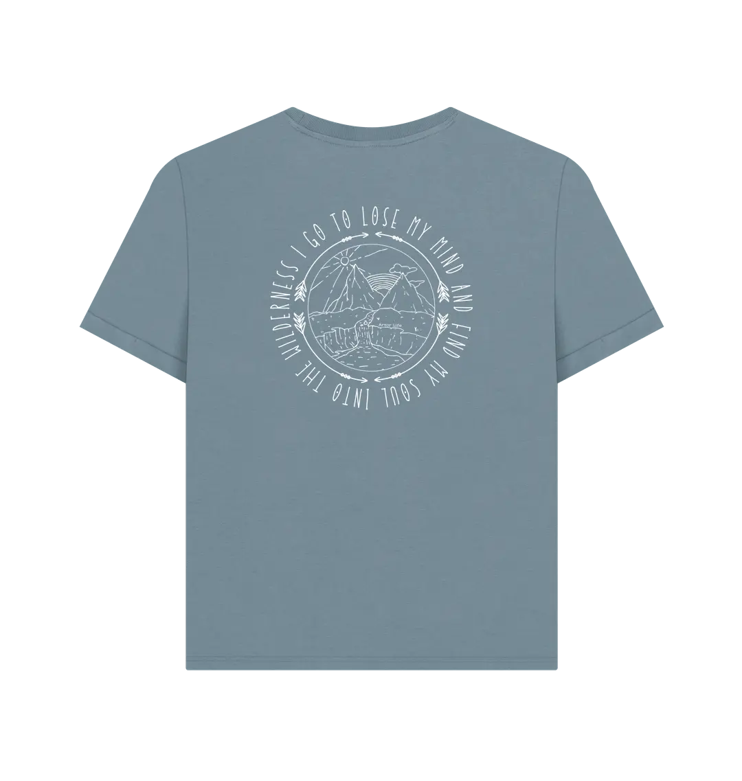 Stone Blue Printed T-shirt