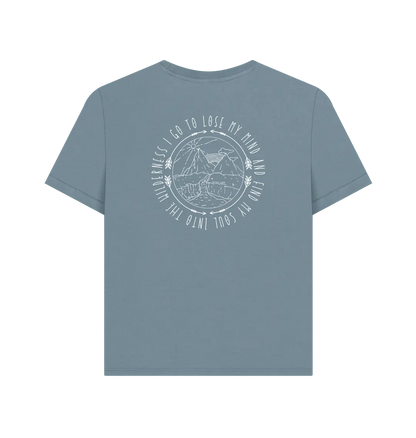 Stone Blue Printed T-shirt
