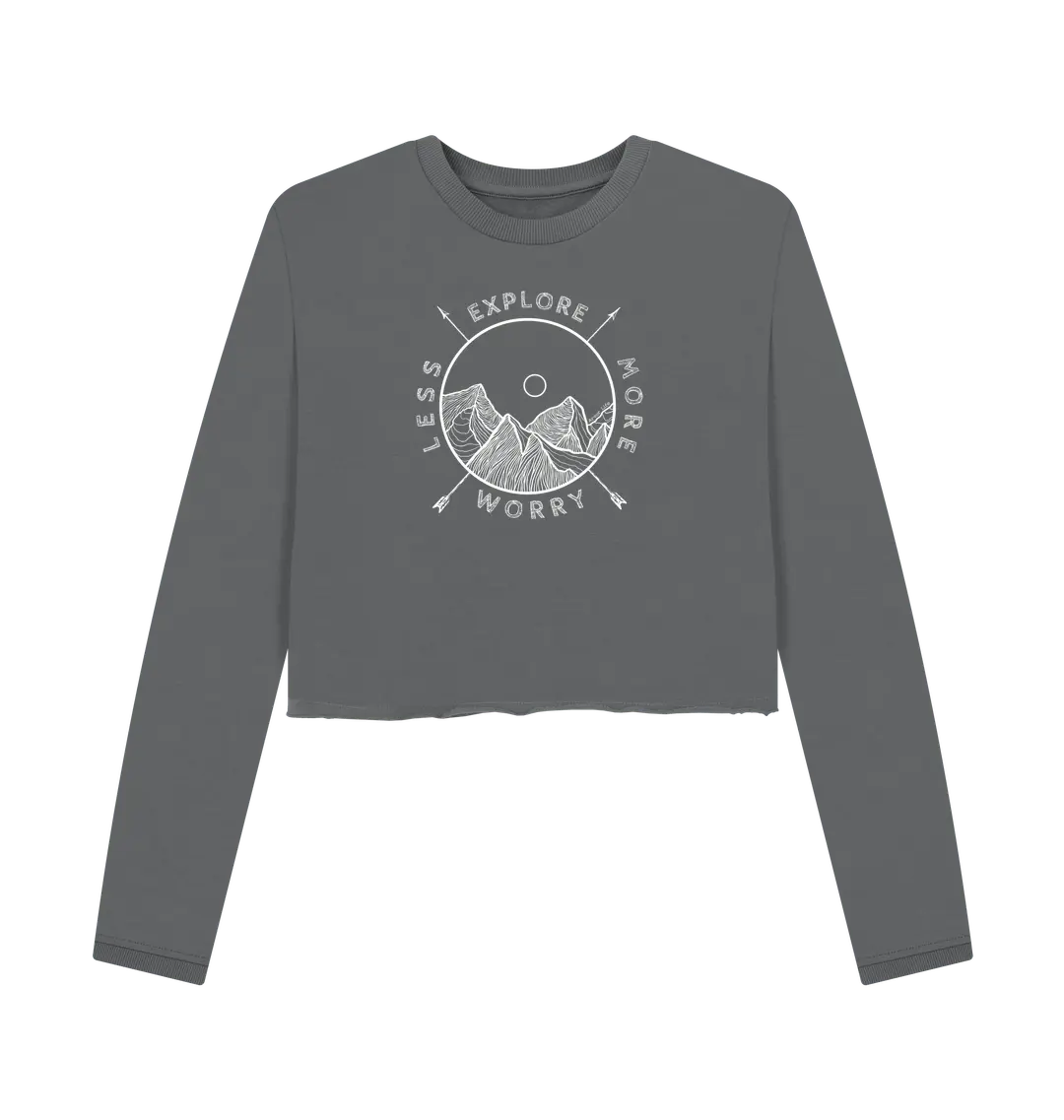 Slate Grey Printed Boxy Jumpers