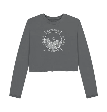 Slate Grey Printed Boxy Jumpers