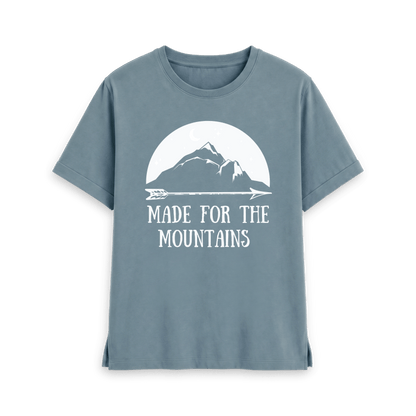 Stone Blue Printed T-shirt Front