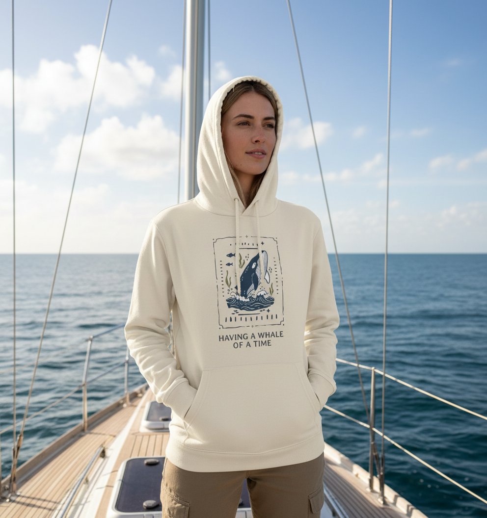 Oat Printed Hoody Front