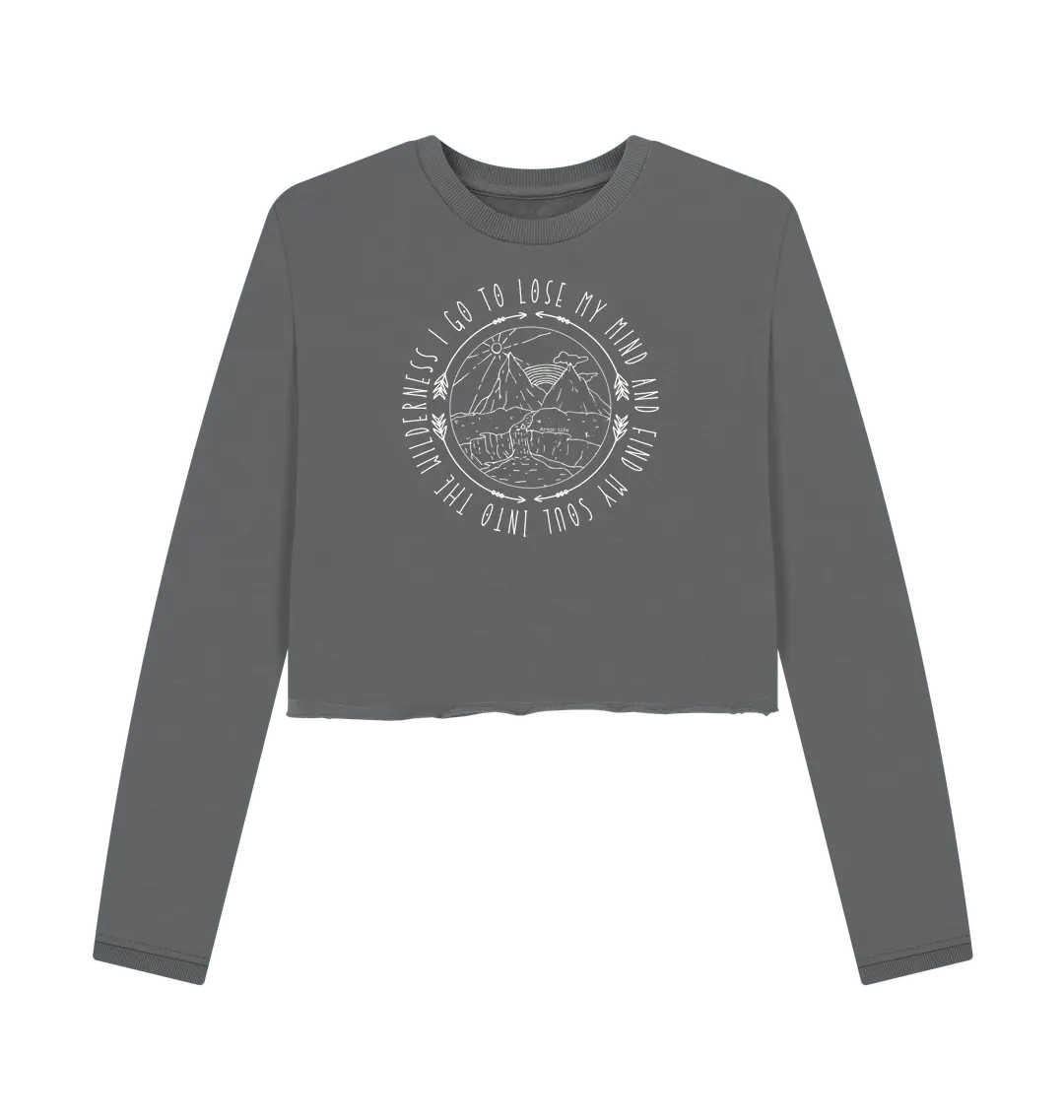 Slate Grey Printed Boxy Jumpers