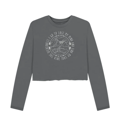 Slate Grey Printed Boxy Jumpers