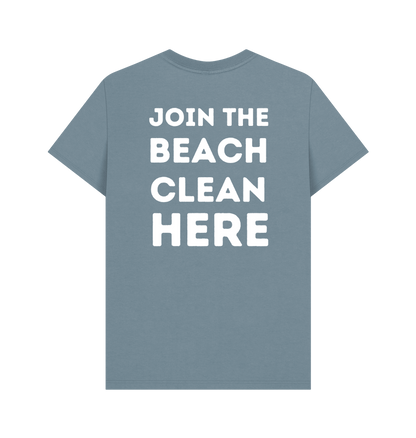 Stone Blue Printed T-shirt Back