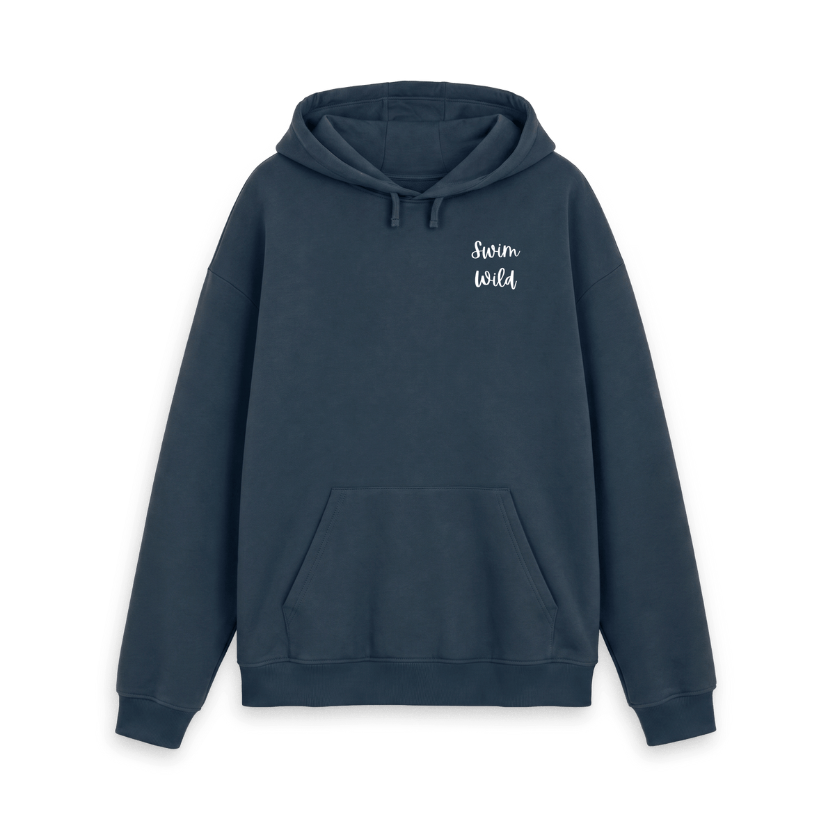 Navy Printed Hoody Front