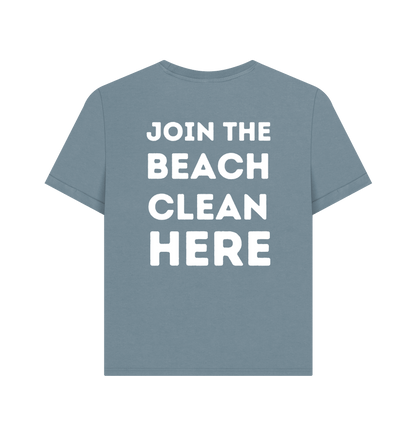 Stone Blue Printed T-shirt Back