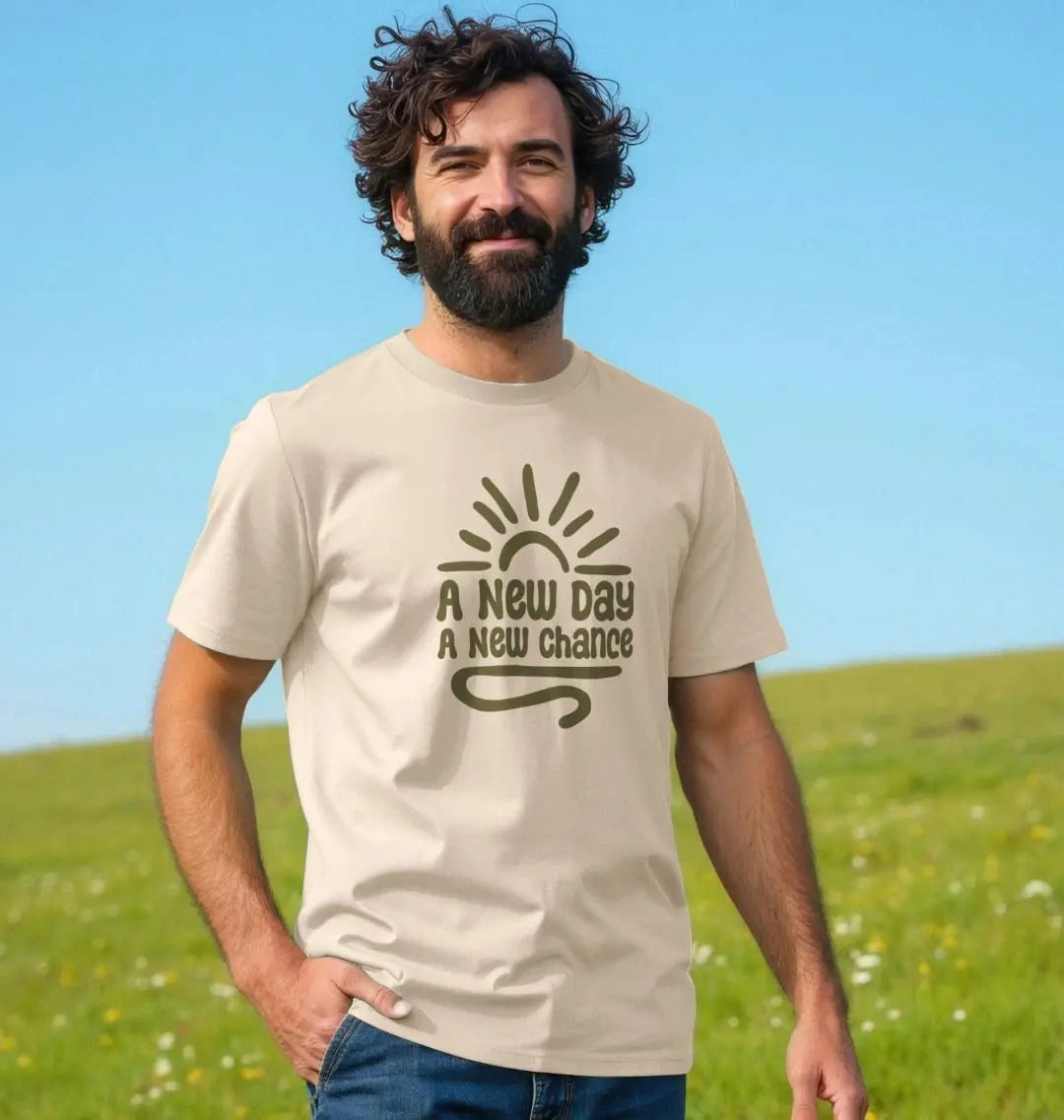 Eco-friendly men’s adventure graphic t-shirt casual outdoor wear