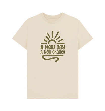 Motivational men’s adventure shirt with sunrise design