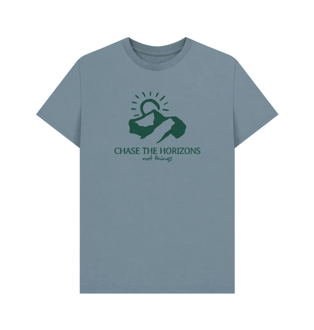 Inspirational explorer graphic tee for men in organic cotton