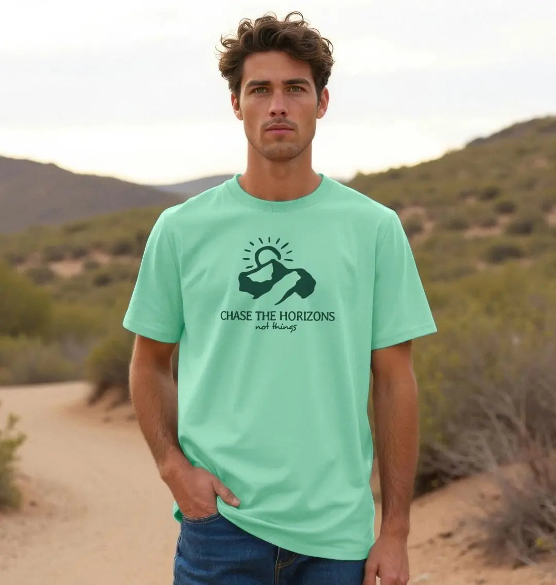 Motivational outdoor adventure shirt for men casual style