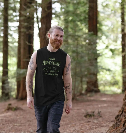 Find AdventureEco-friendly organic cotton men’s vest top for adventurers