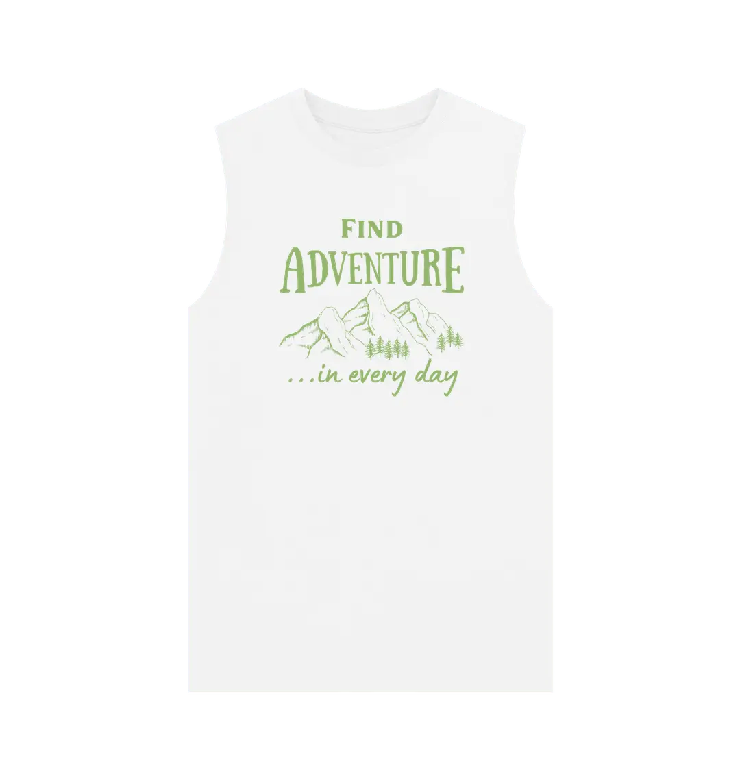 Find Adventure lifestyle vest top for men organic cotton